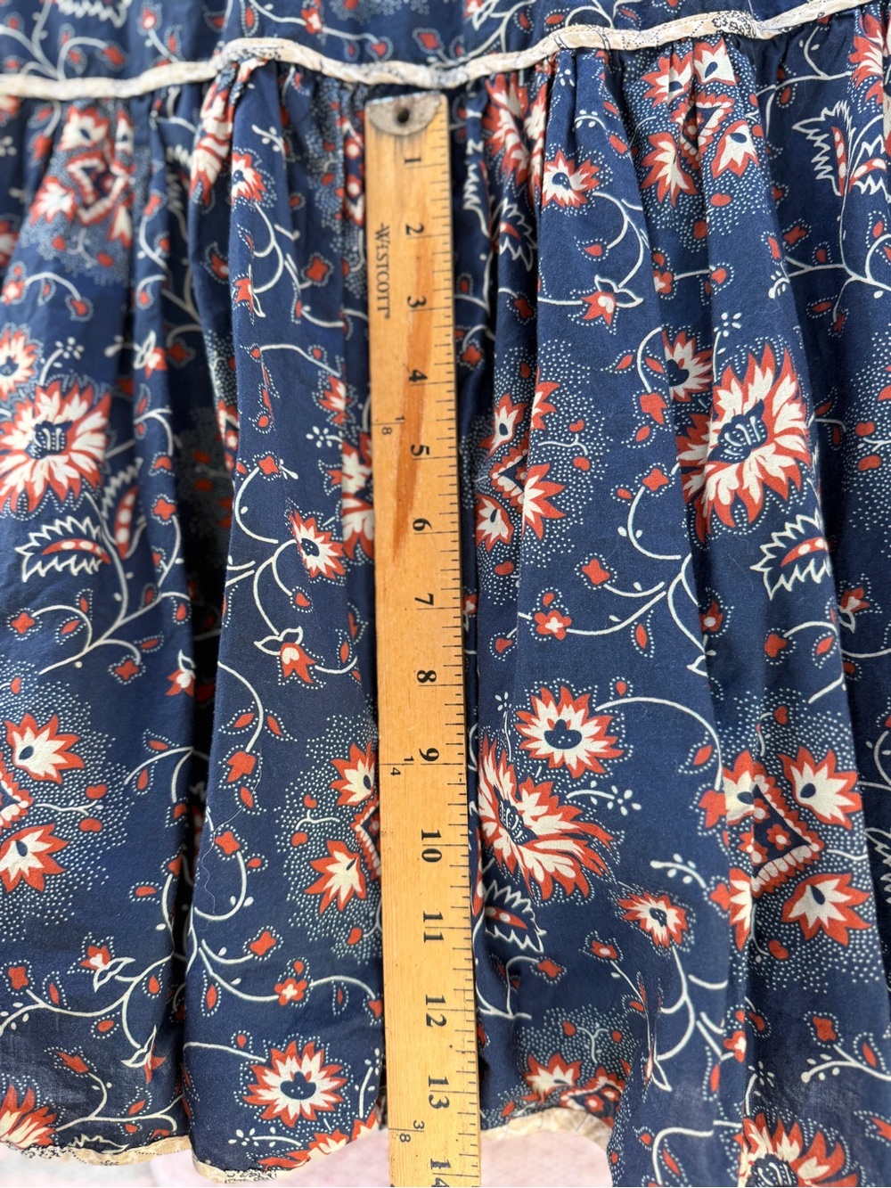 SEA New York quilted fall cottagecore boho Floral Maxi Dress pockets Ruffle - Picture 10 of 16